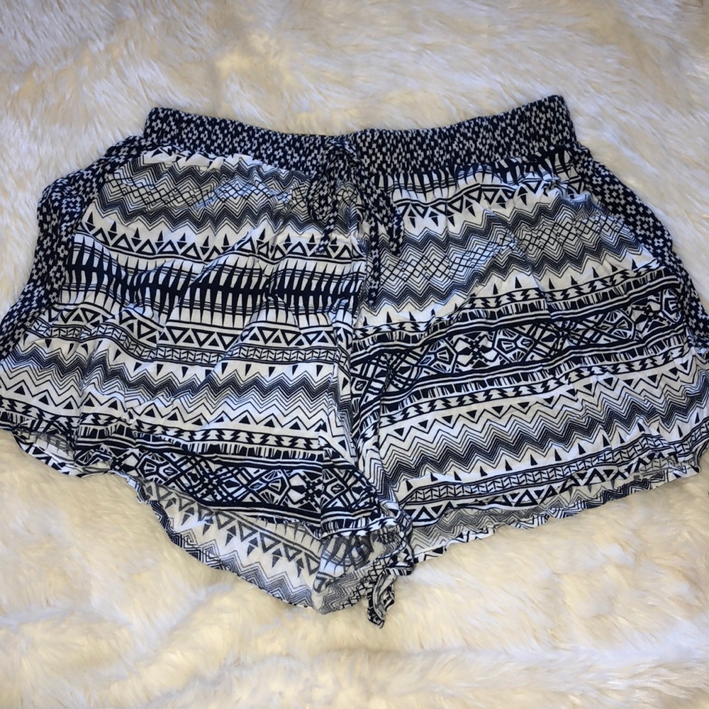 Blue and white shorts